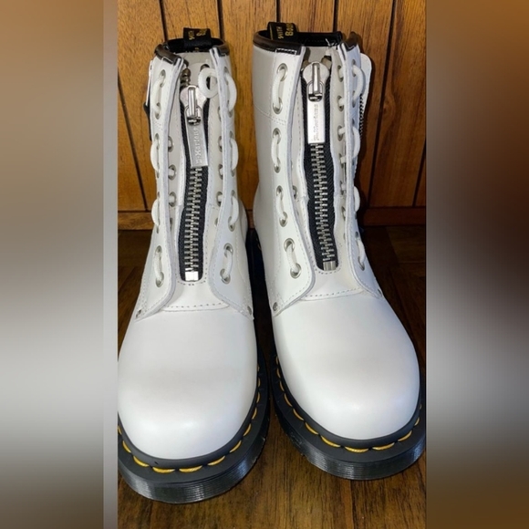 NEW Dr Martens Women's 1460 Twin Zip Leather Lace Up Boots size 8L 7M - Picture 6 of 10